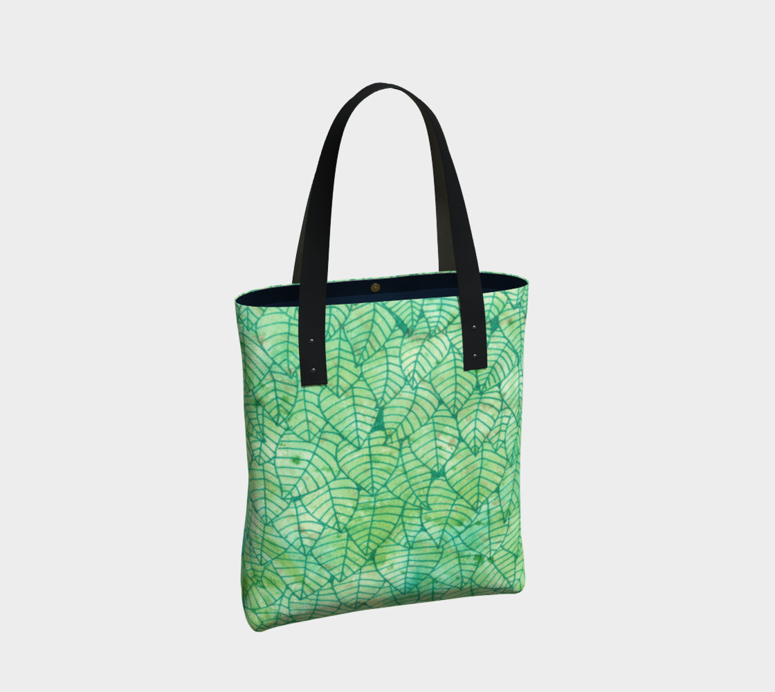 Green foliage watercolor Tote Bag preview #2