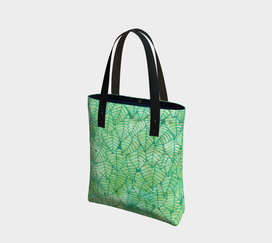 Green foliage watercolor Tote Bag preview #1
