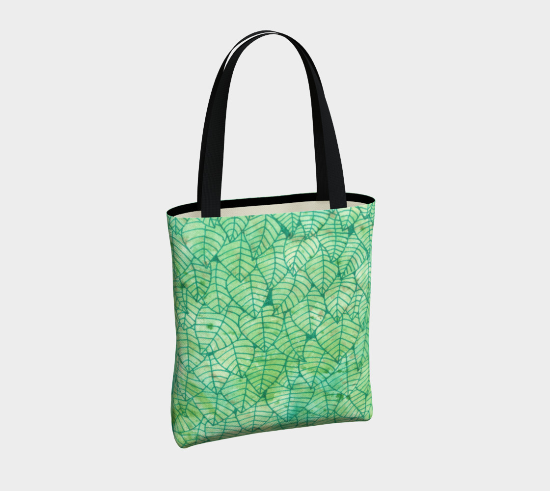 Aperçu de Green foliage watercolor Tote Bag #4