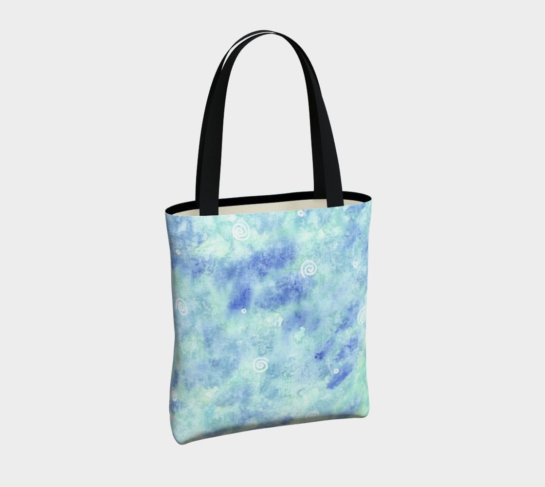 Blue lagoon watercolor Tote Bag preview #4