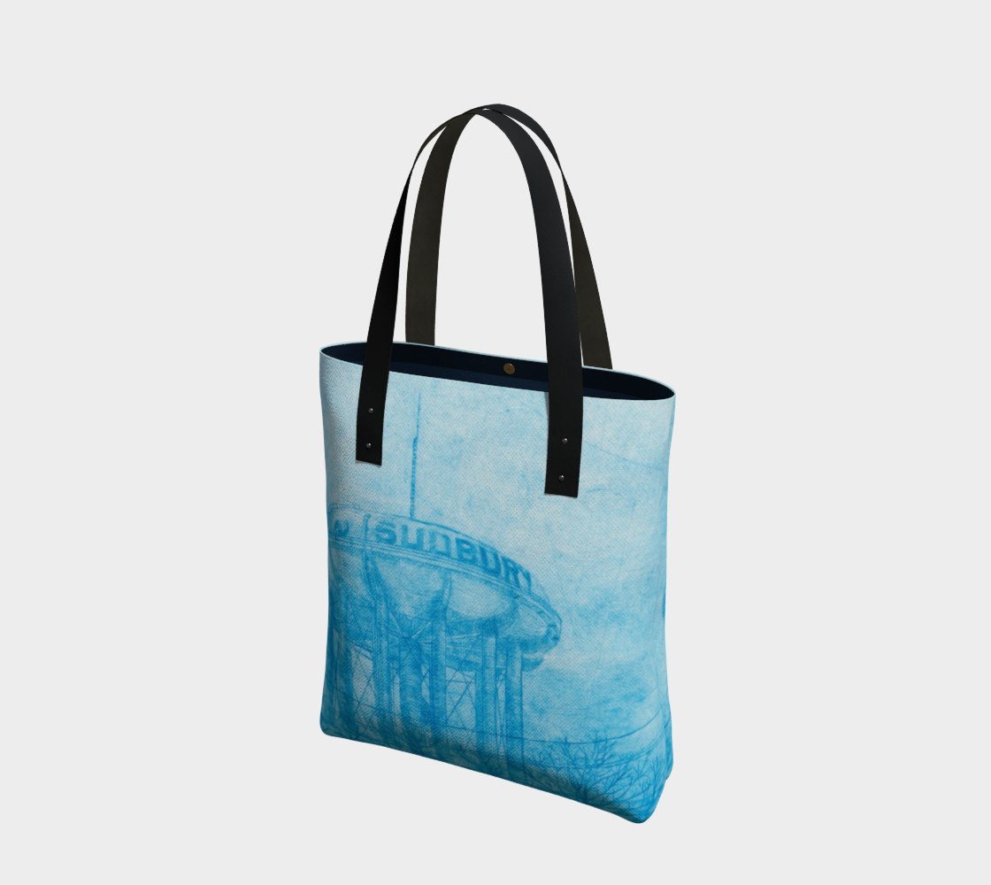 The Sudbury Water Tower Blue Canvas Tote Bag preview #1