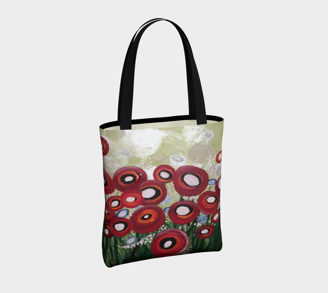 Whimsical Poppy Tote Bag preview #4