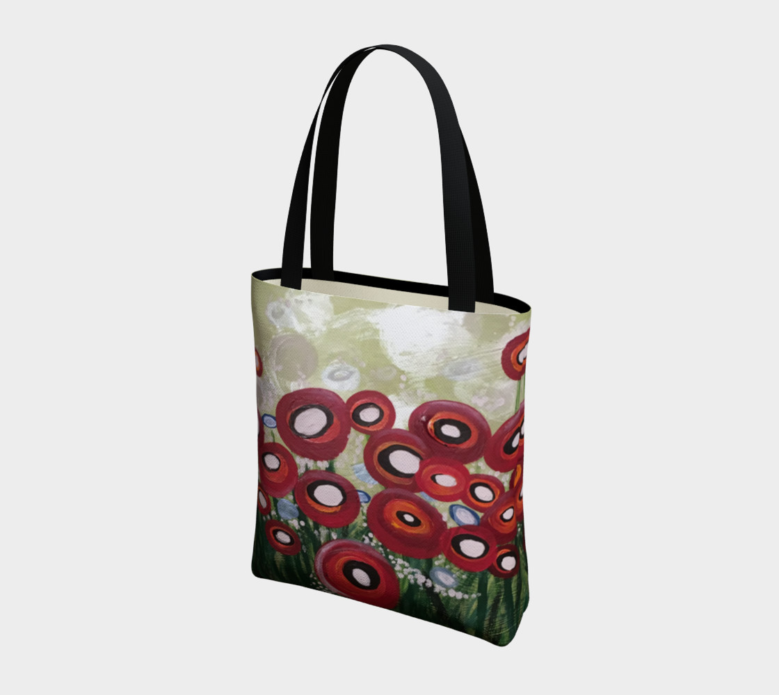 Whimsical Poppy Tote Bag preview #3