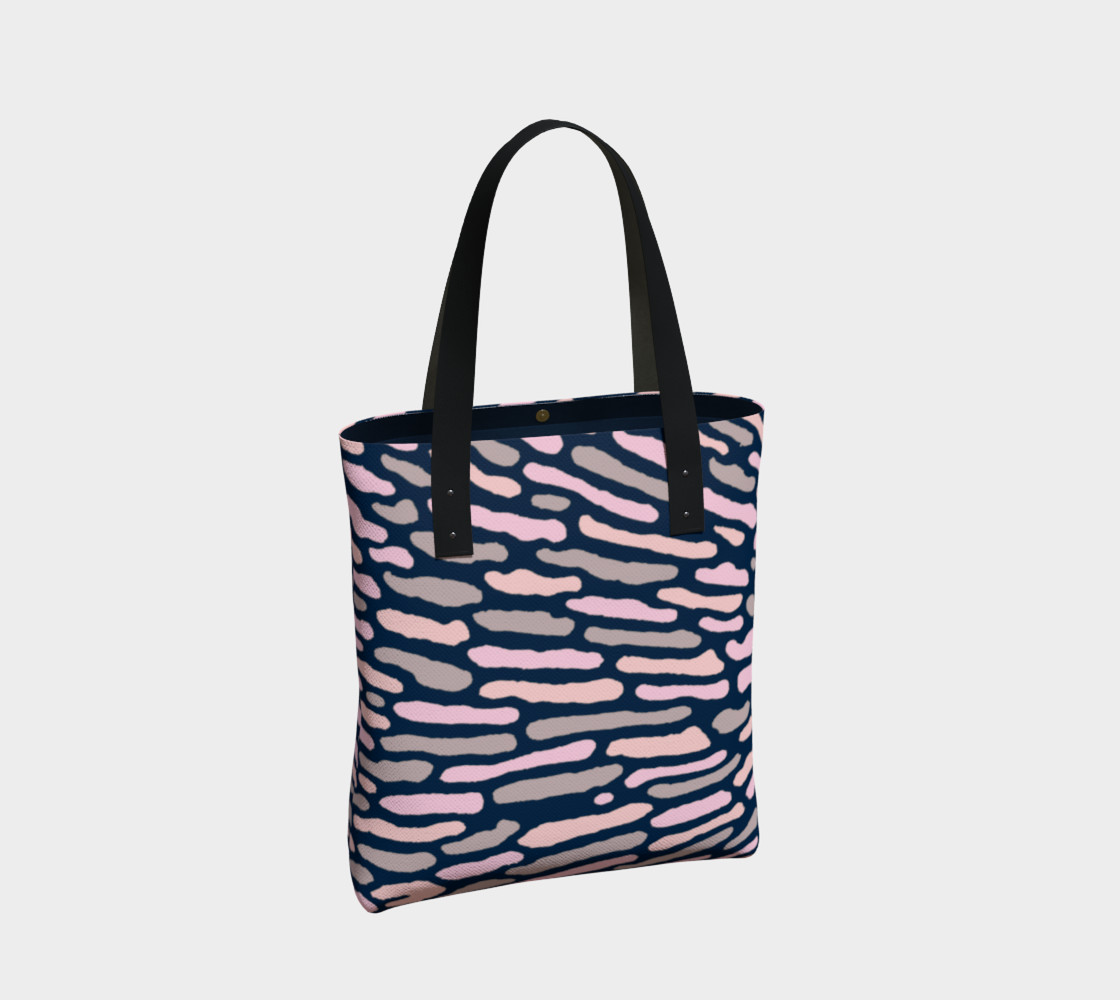 Organic Abstract Navy Blue Tote Bag preview #2
