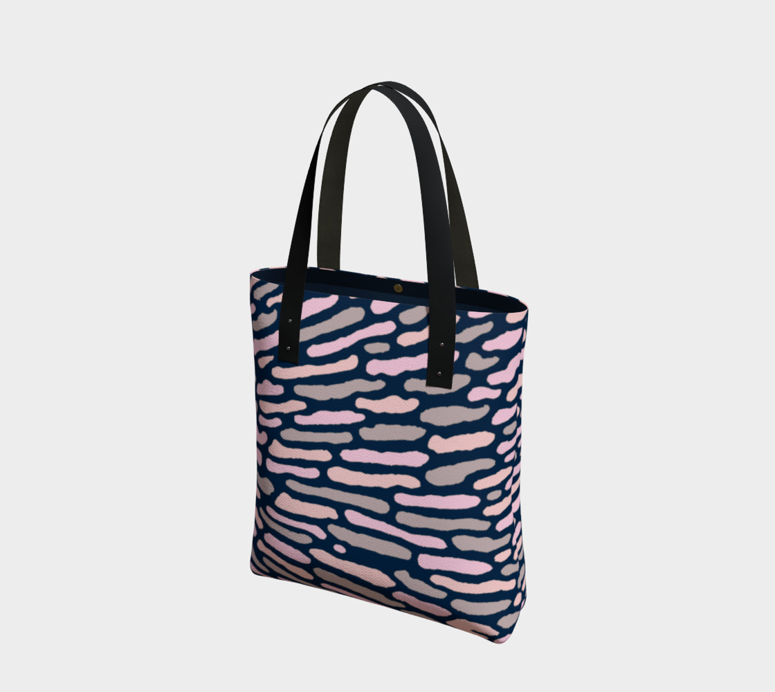Organic Abstract Navy Blue Tote Bag preview #1
