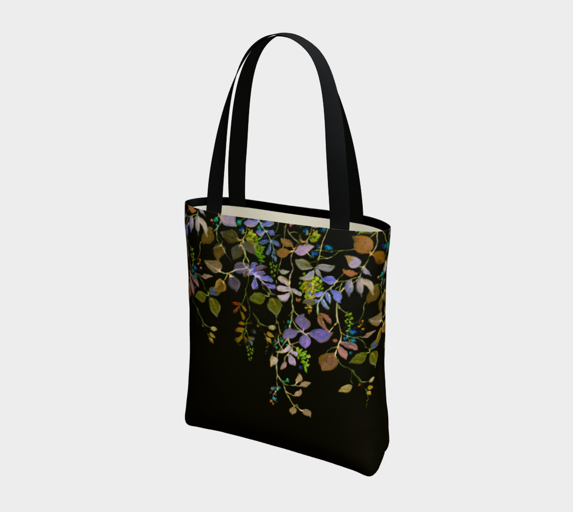 Midnight Garden Canvas Tote Bag preview #3