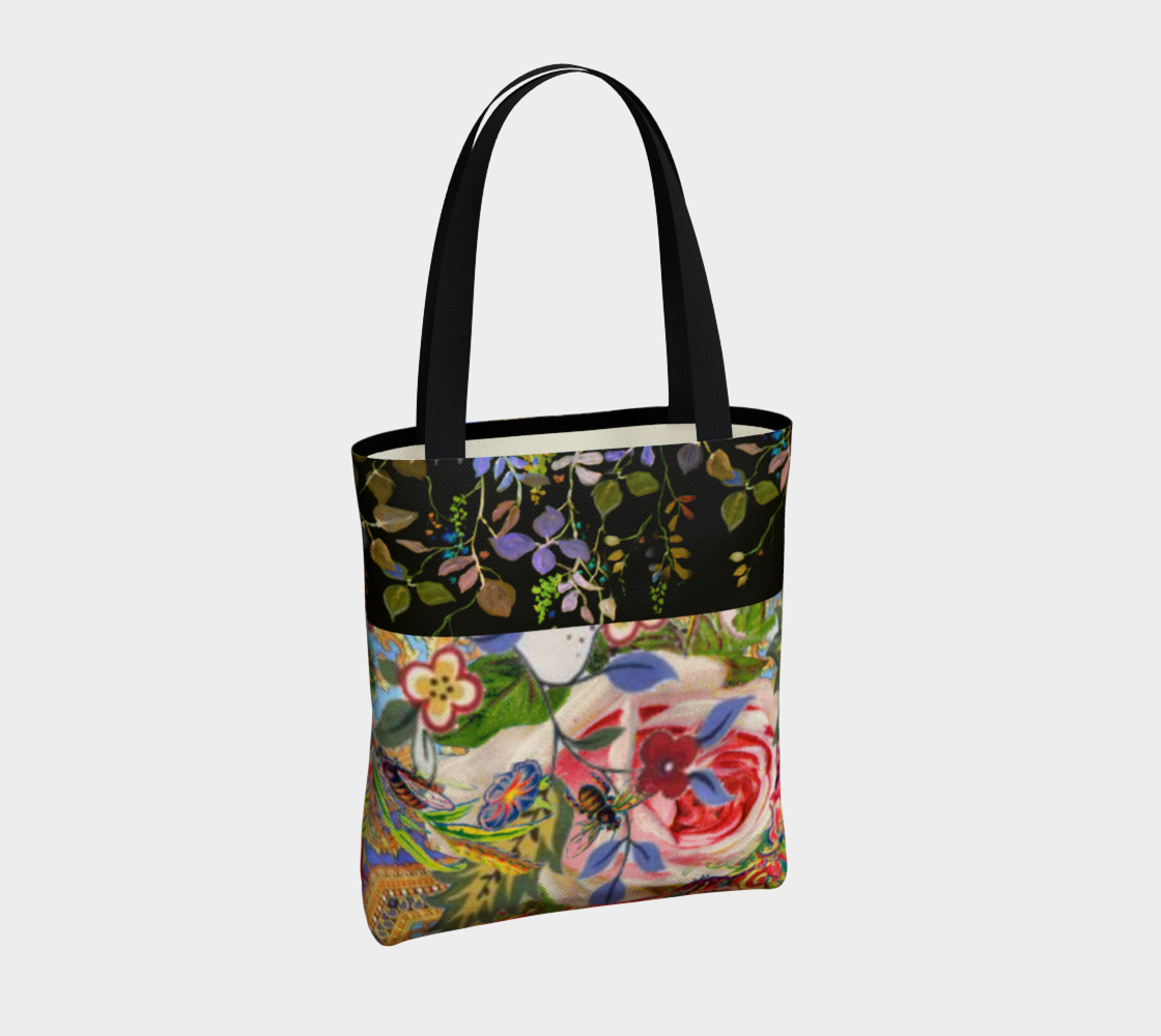 Bohemian Day Garden Canvas Tote preview #4