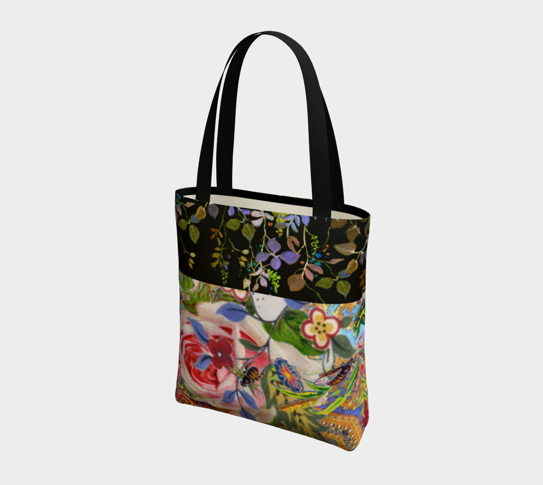 Bohemian Day Garden Canvas Tote preview #3