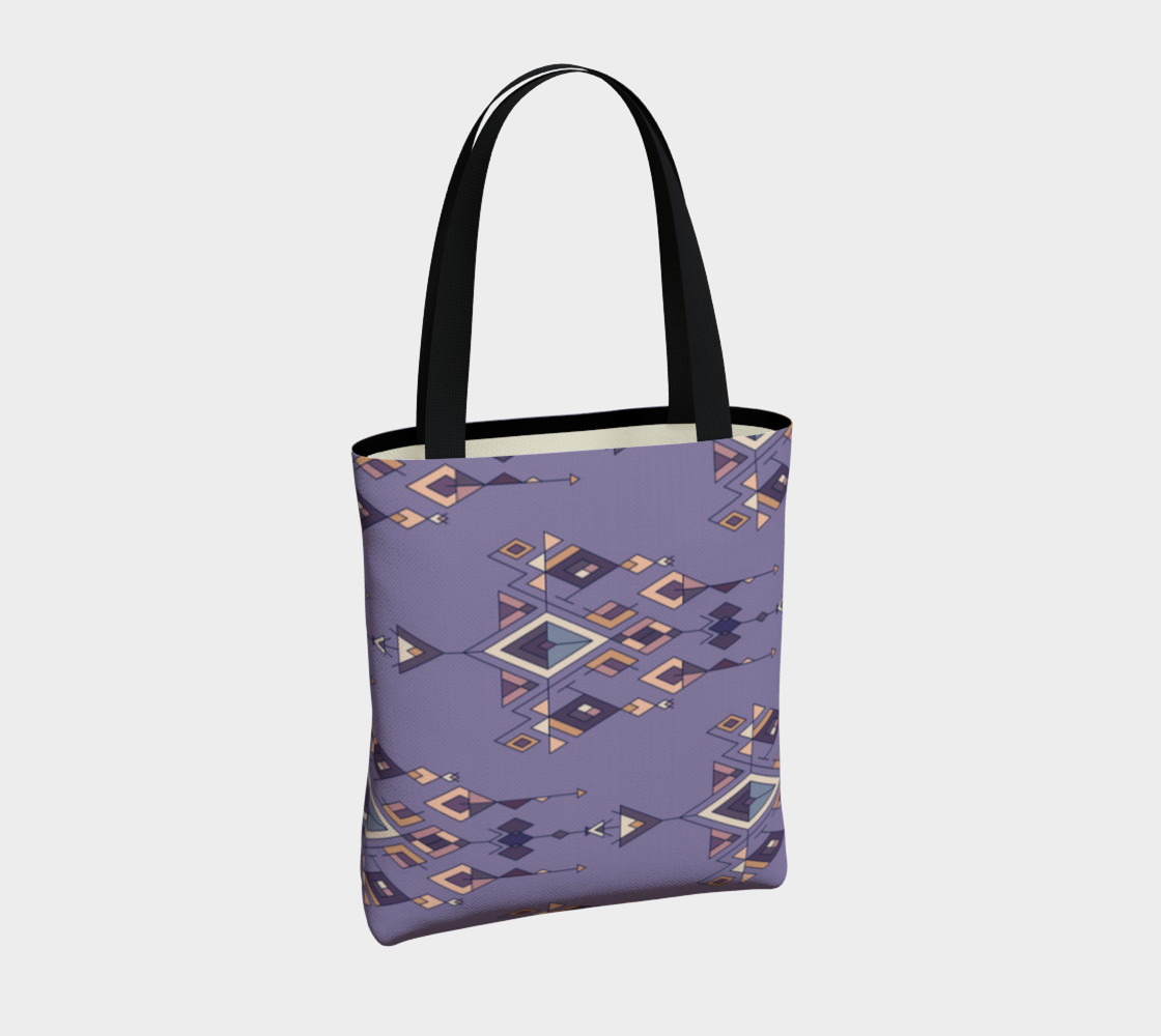 Aperçu de Cool Geometric Ethnic Abstract - Purples, Pinks, #4