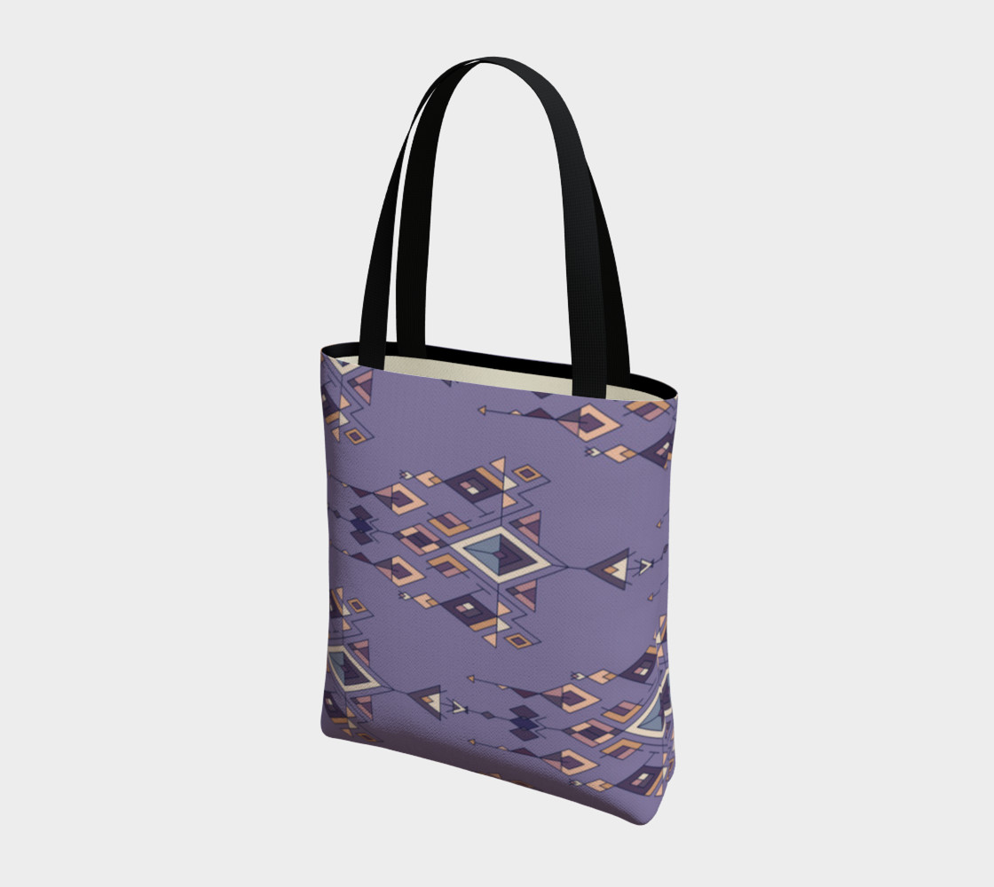 Aperçu de Cool Geometric Ethnic Abstract - Purples, Pinks, #3