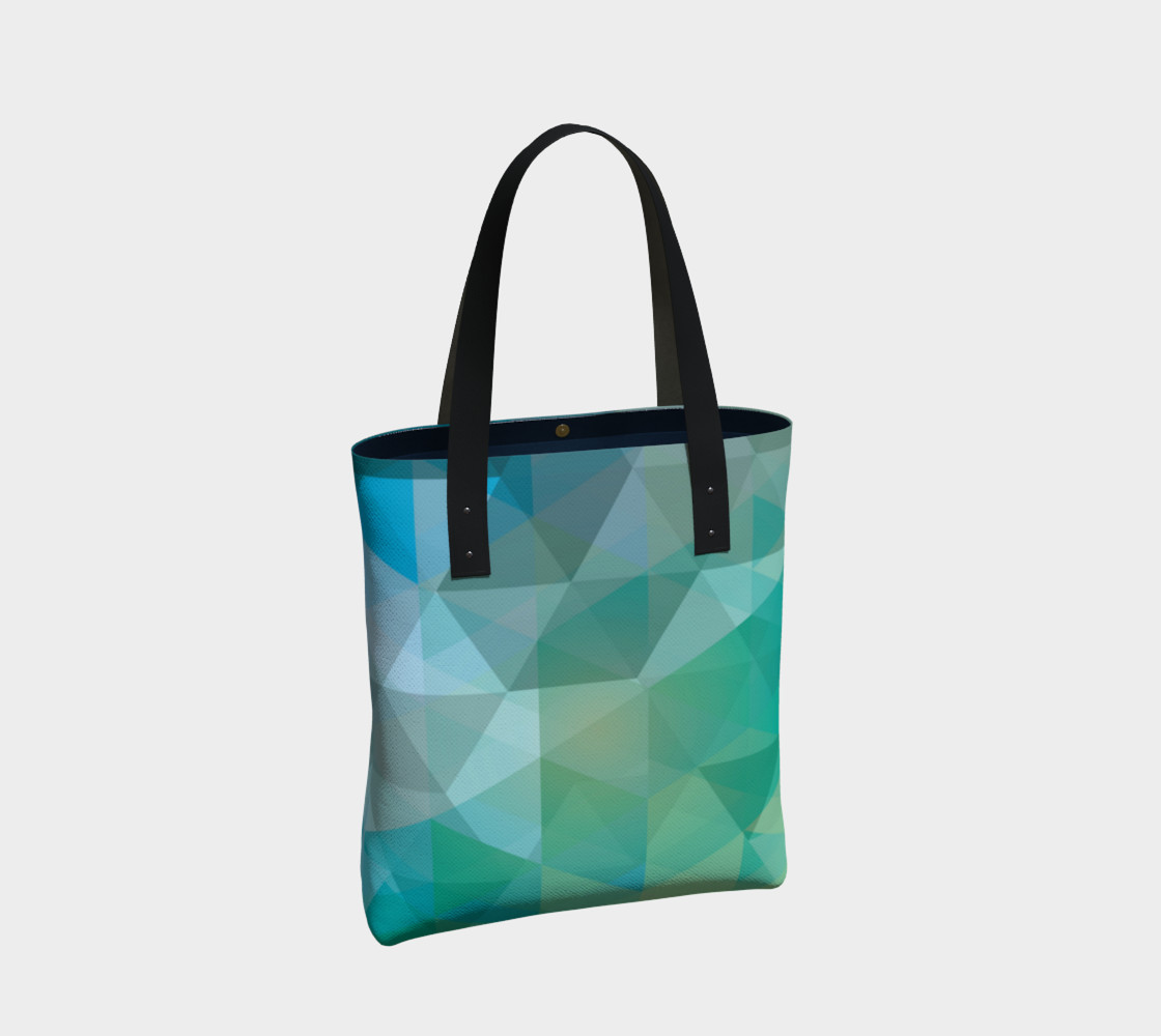 Aperçu de Aqua, Teal Abstract, Geometric, Unique, Triangle, polygon #2