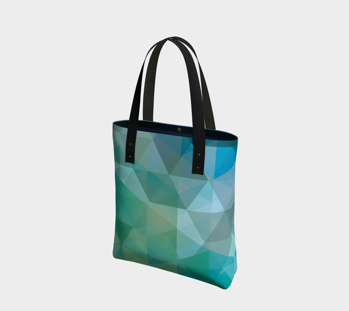 Aperçu de Aqua, Teal Abstract, Geometric, Unique, Triangle, polygon #1