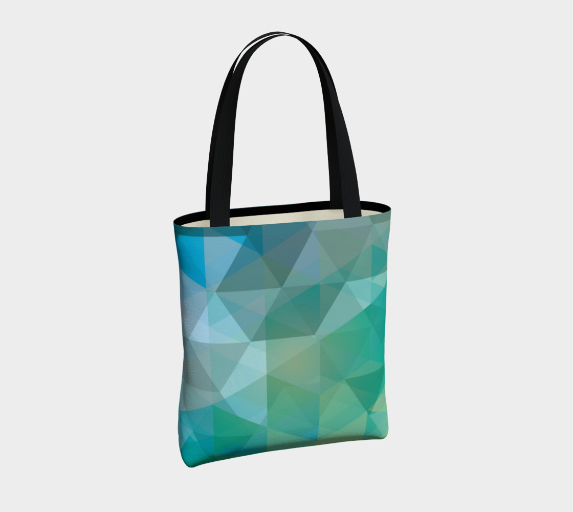 Aperçu de Aqua, Teal Abstract, Geometric, Unique, Triangle, polygon #4