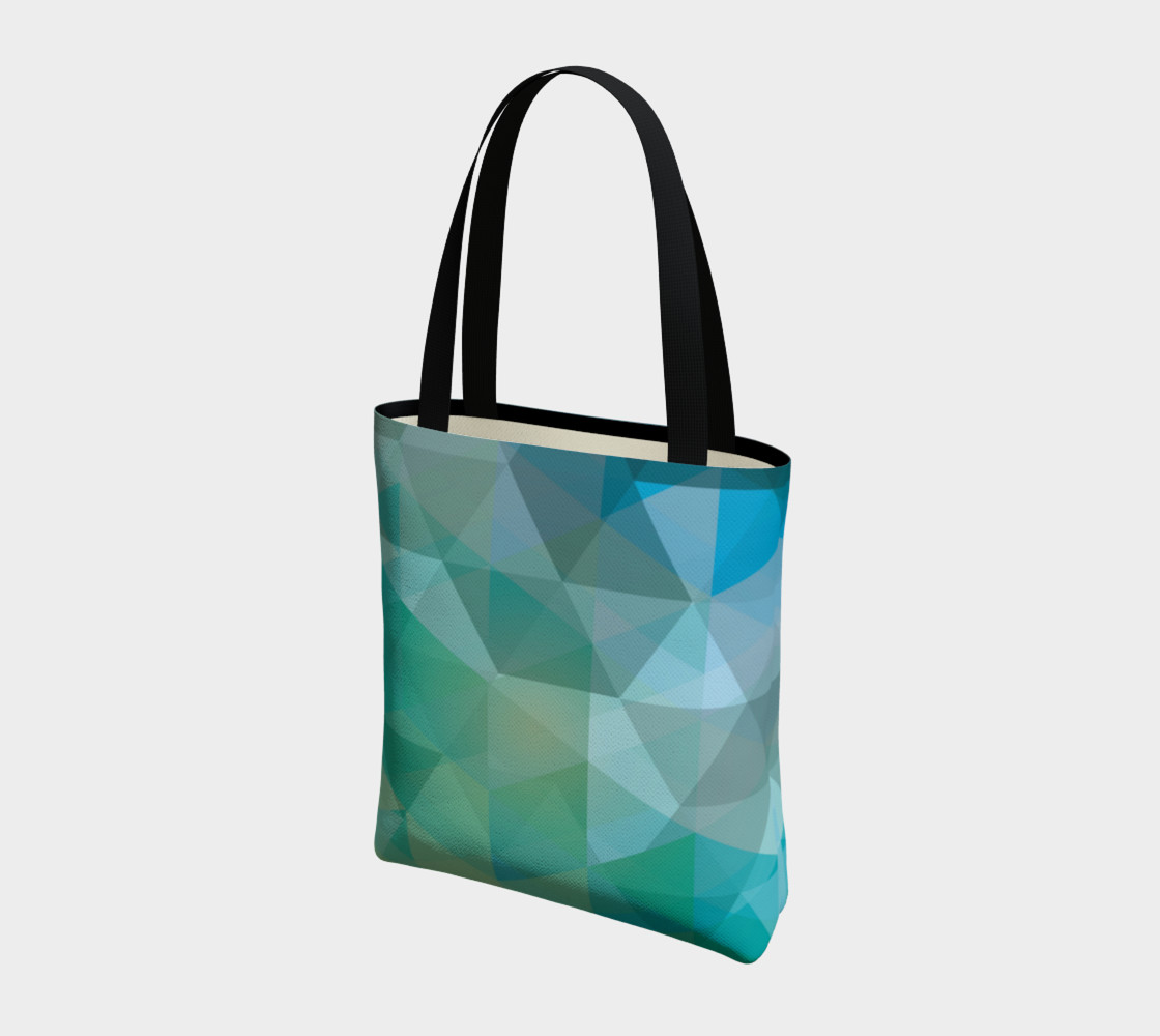 Aperçu de Aqua, Teal Abstract, Geometric, Unique, Triangle, polygon #3