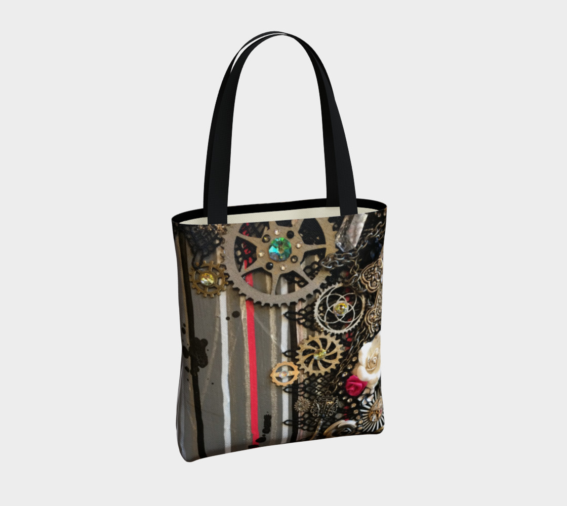 Cross Gears and Roses Tote Bag preview #4