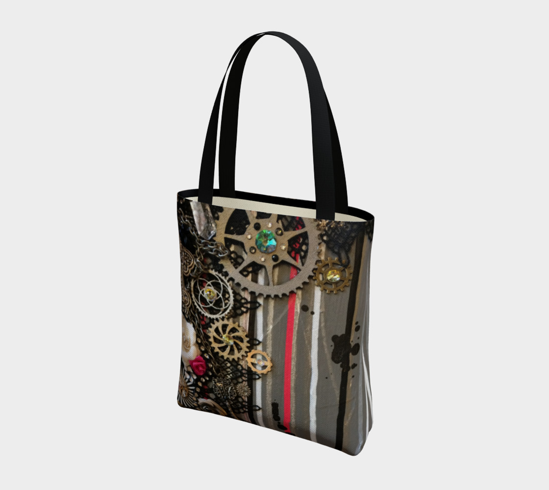 Cross Gears and Roses Tote Bag preview #3