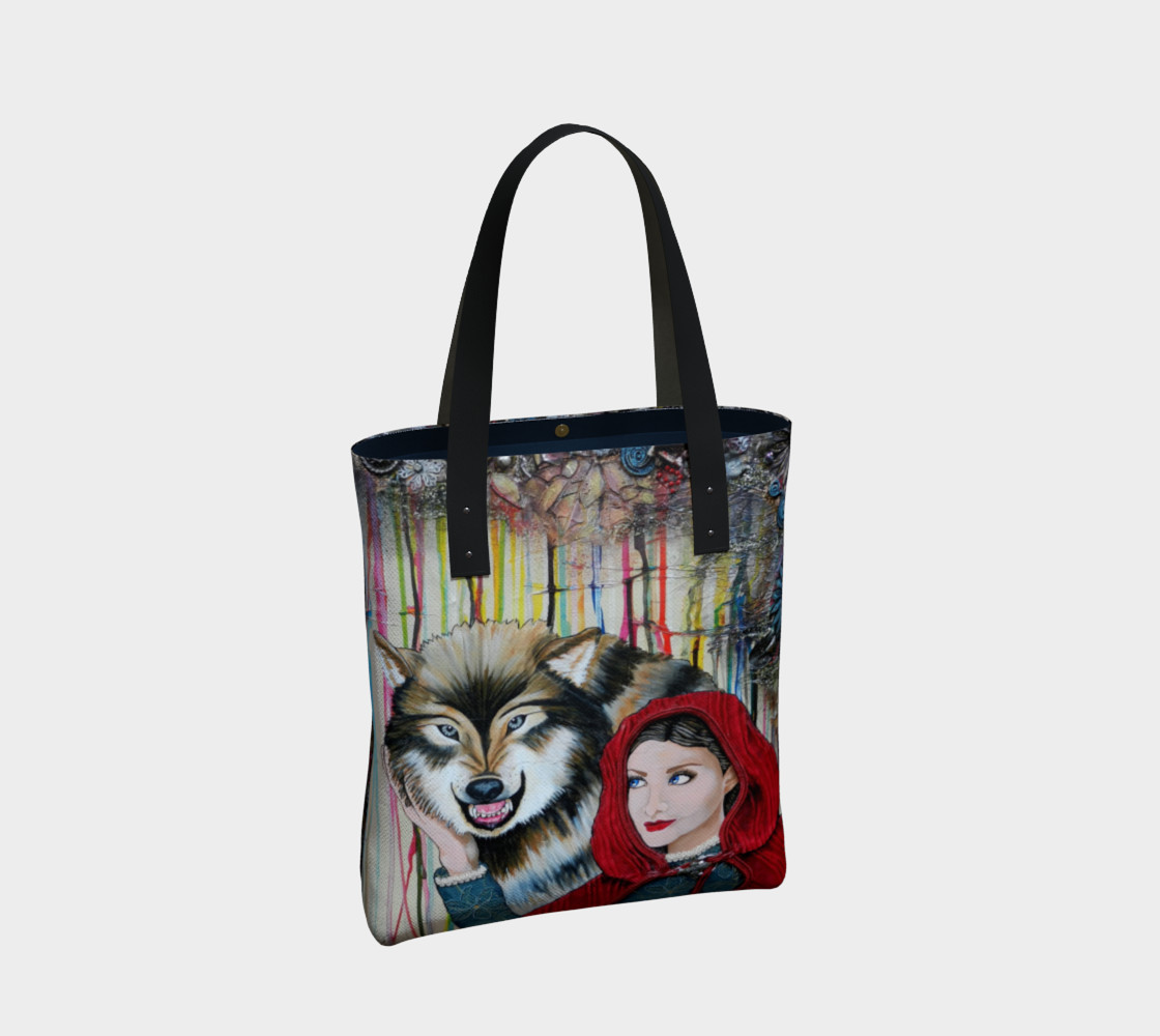 Red and the Big Mad Wolf Tote Bag thumbnail #3
