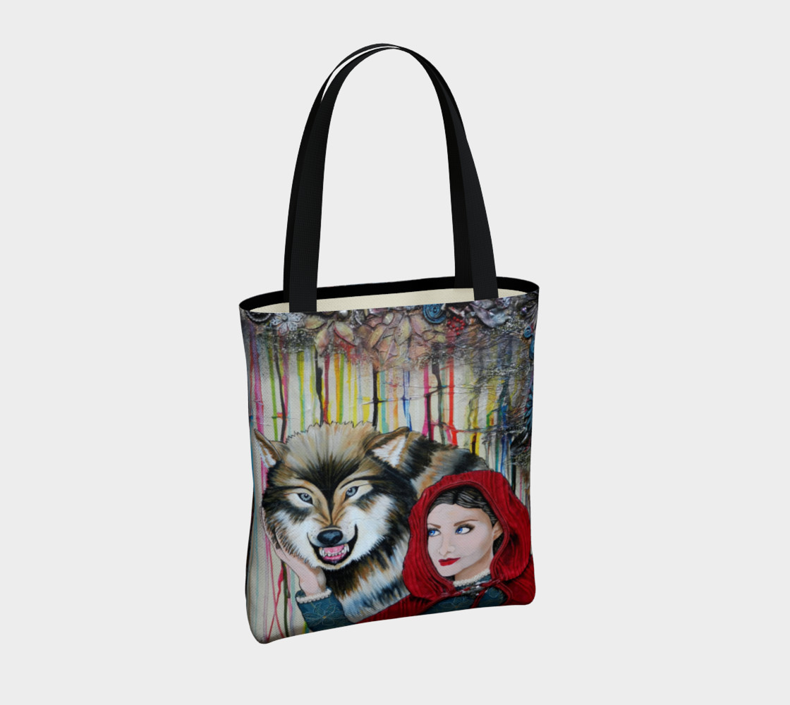 Red and the Big Mad Wolf Tote Bag thumbnail #5