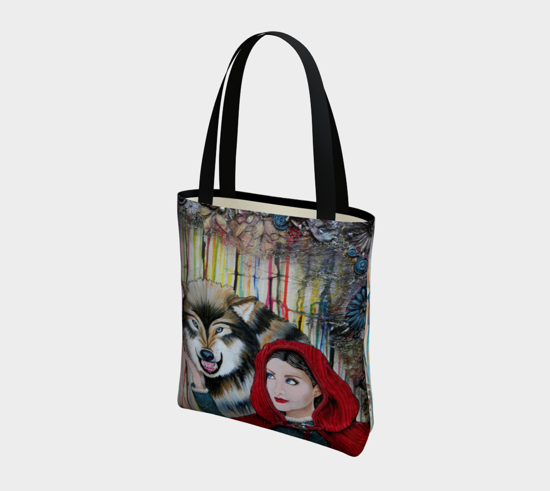 Red and the Big Mad Wolf Tote Bag preview #3