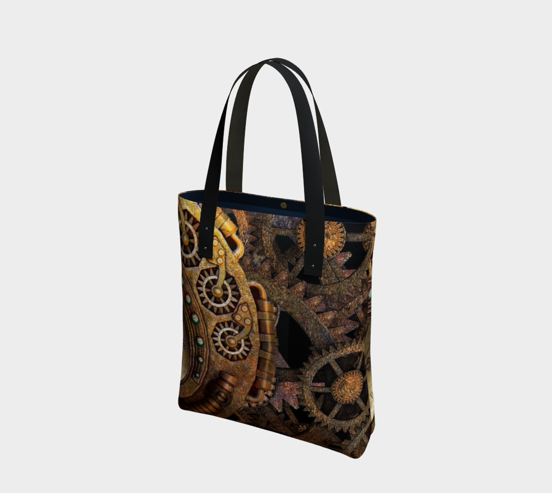 Steampunk Gears Tote Bag 3D preview