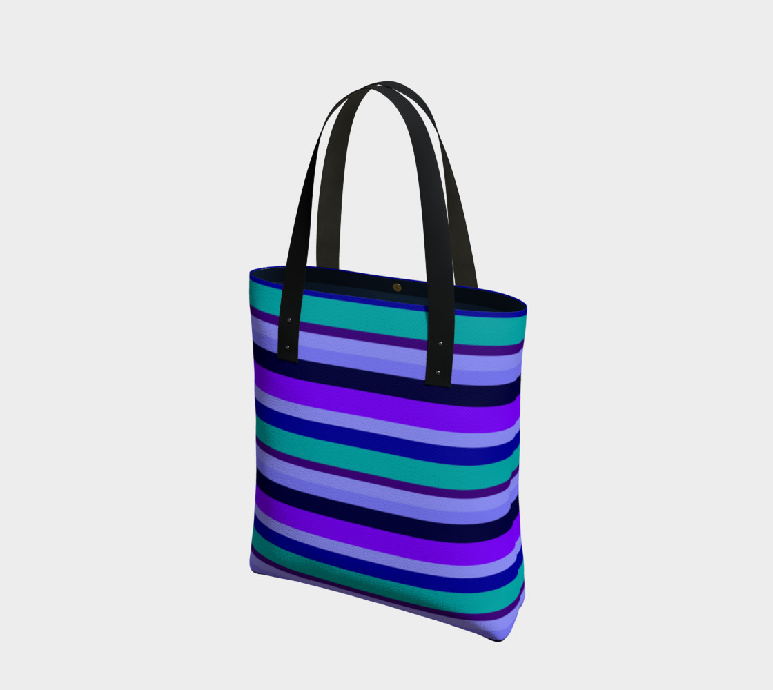 Deep Sea Beach Stripes Tote Bag preview #1