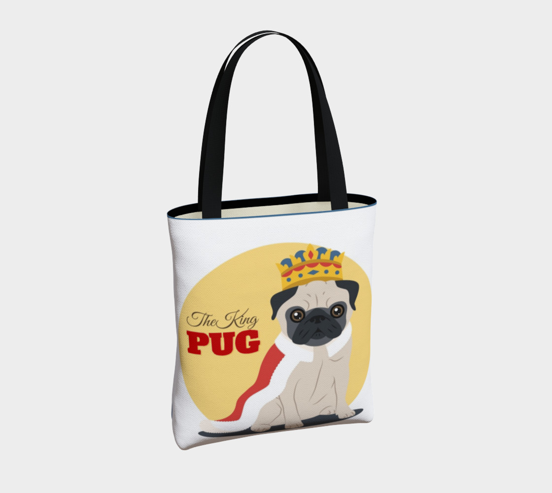 The King Pug Tote Bag preview #4