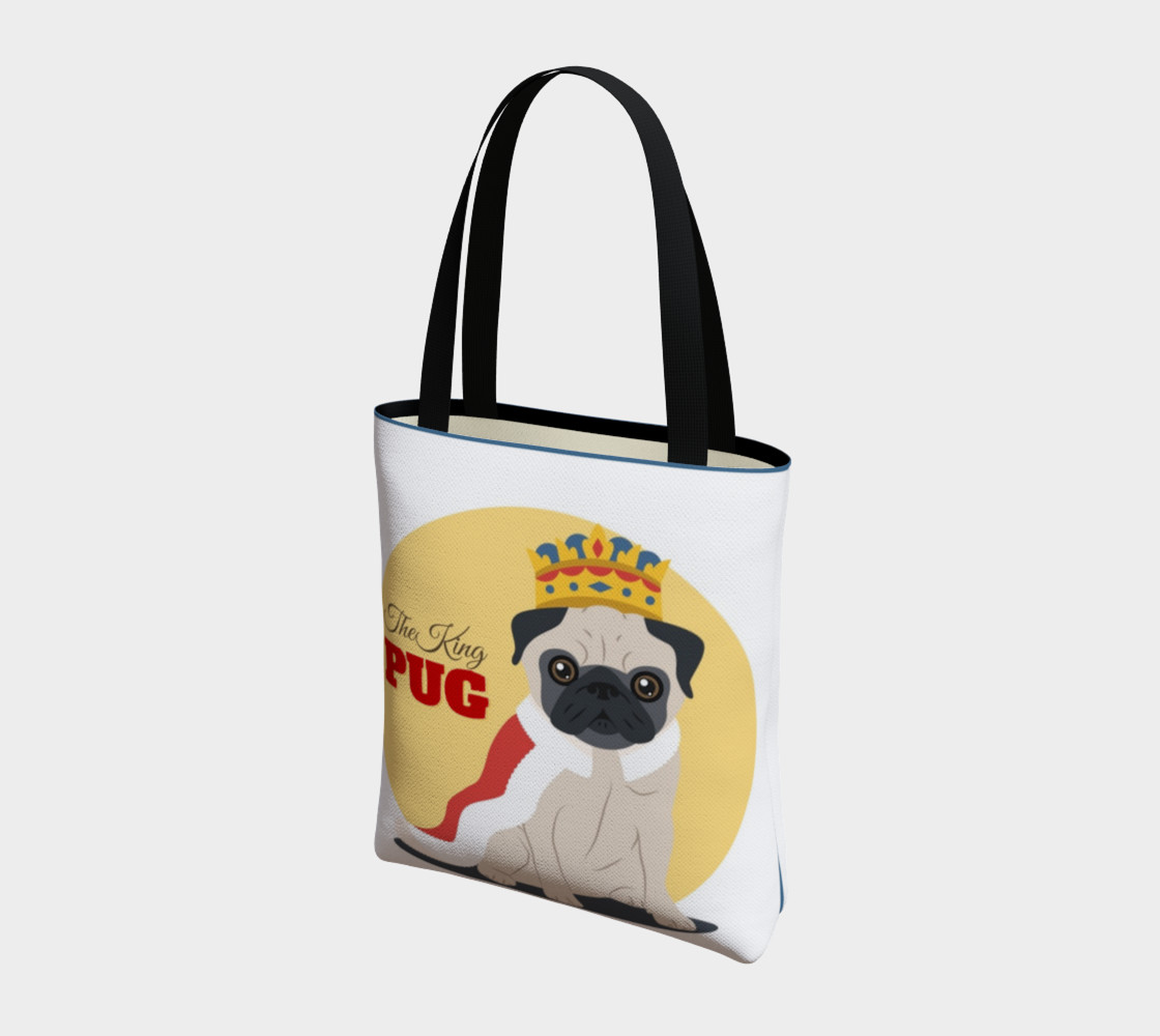 The King Pug Tote Bag preview #3