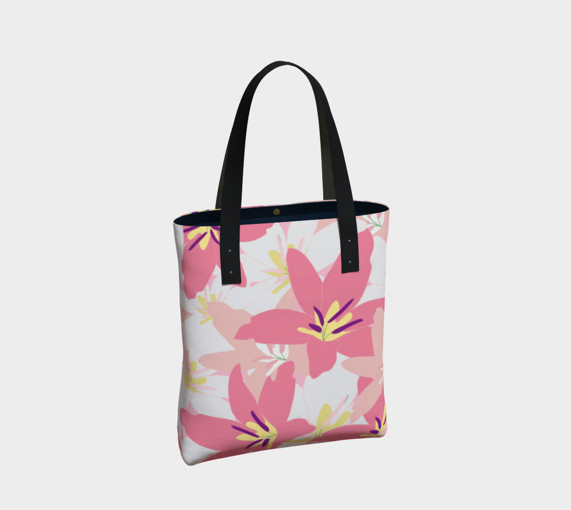 Pink Tropical Floral Tote bag preview #2