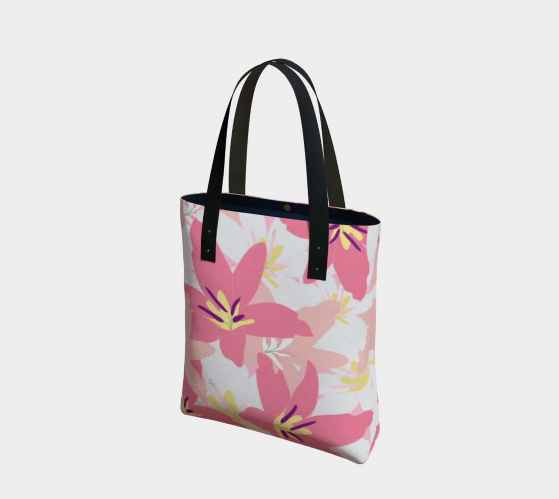 Pink Tropical Floral Tote bag preview #1
