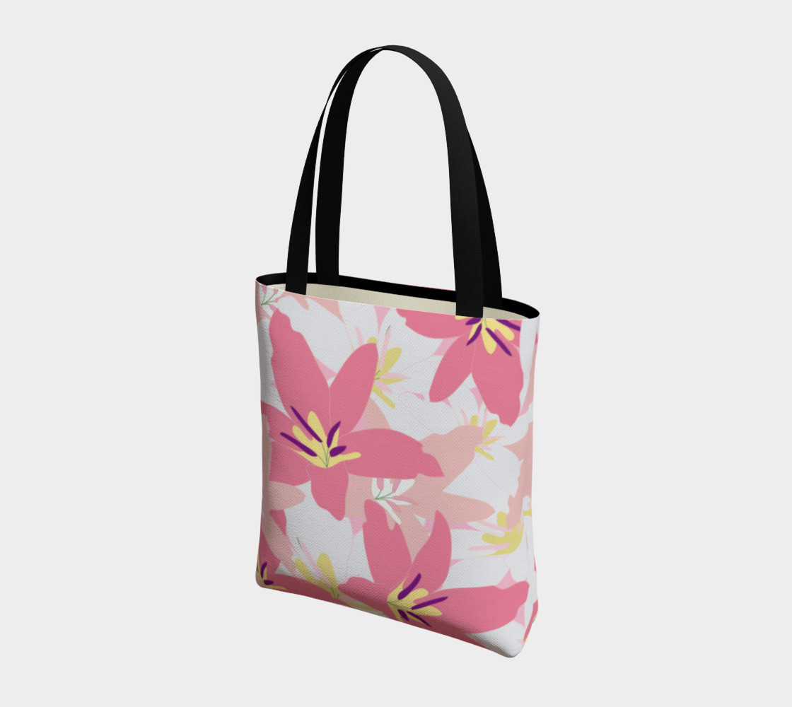 Pink Tropical Floral Tote bag preview #3