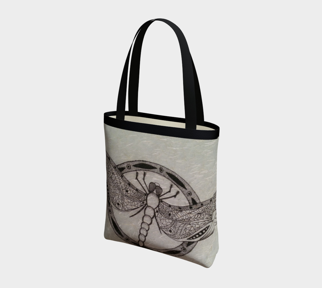 Sage Dragonfly Mandala Urban Tote preview #3