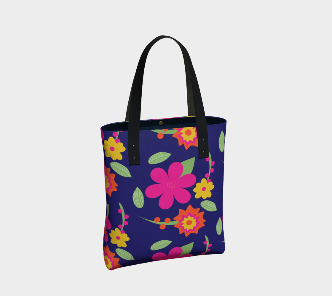 Retro Flowers Colorful Pattern preview #2