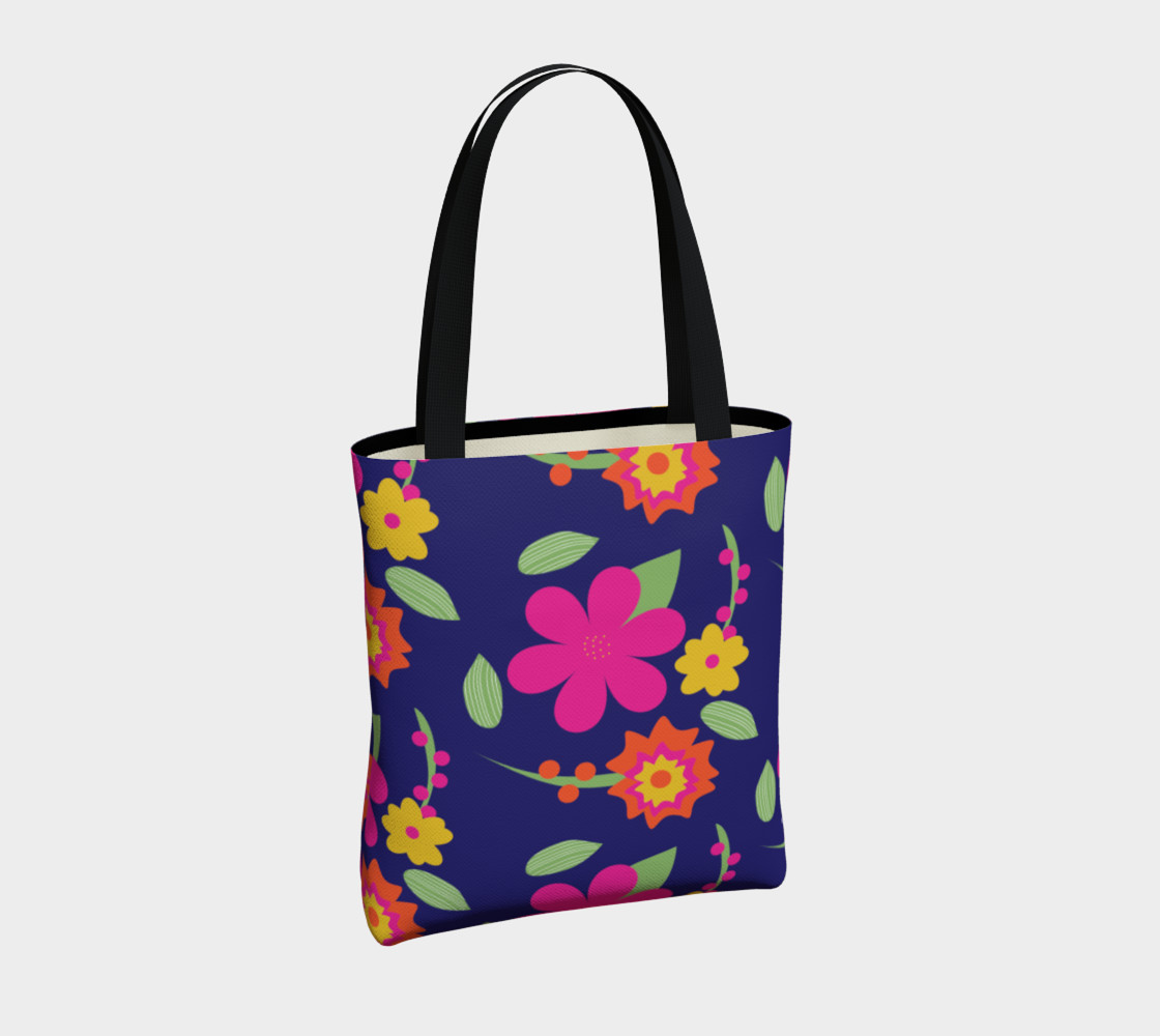 Retro Flowers Colorful Pattern preview #4