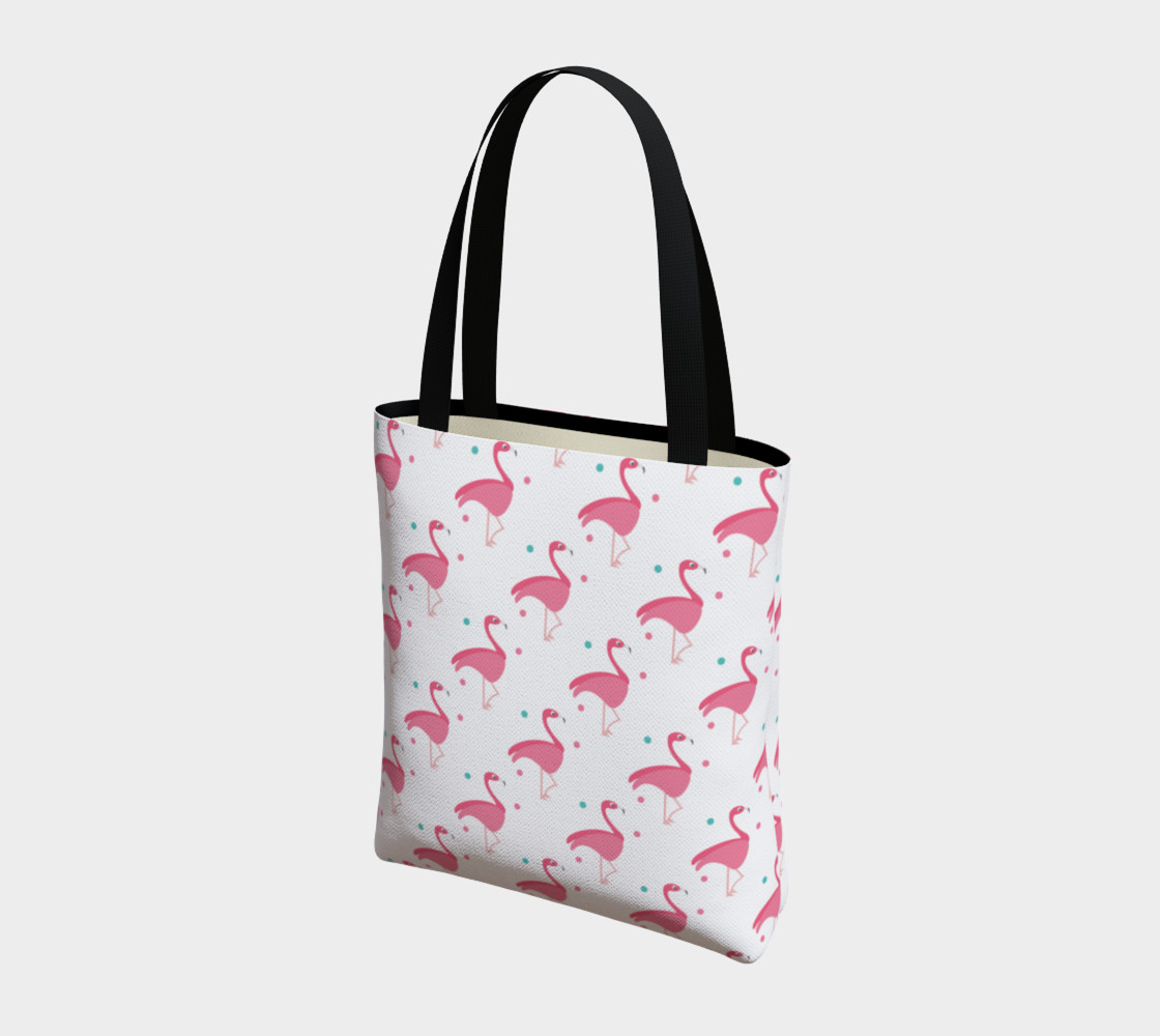 Dotted Flamingos Pink Pattern thumbnail #4