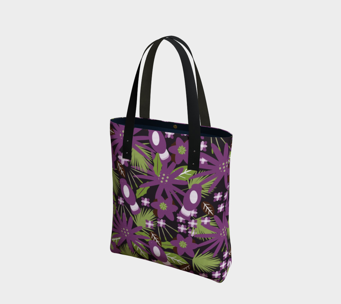 Purple Tropical Birds Tote Bag preview #1