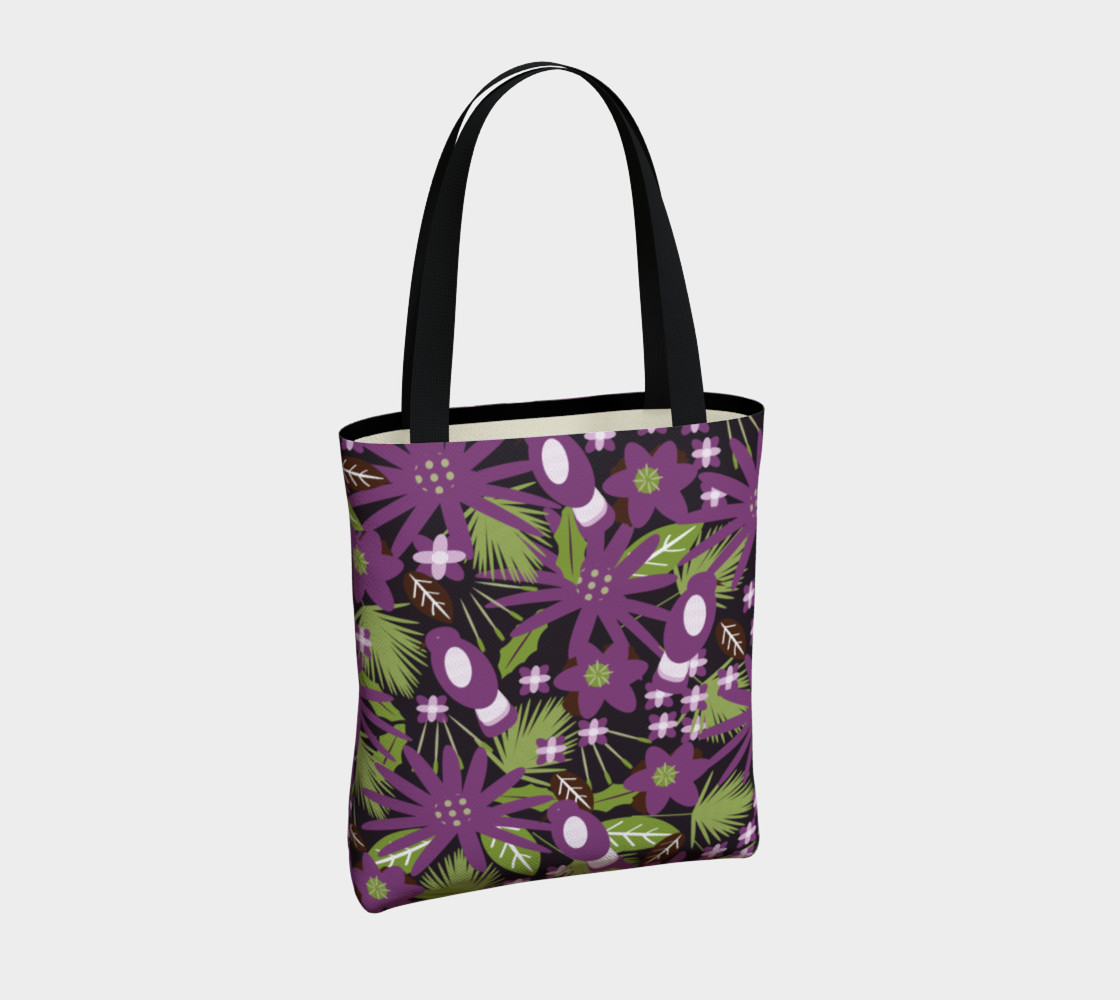 Purple Tropical Birds Tote Bag preview #4