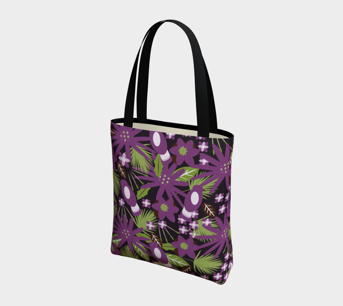 Purple Tropical Birds Tote Bag preview #3