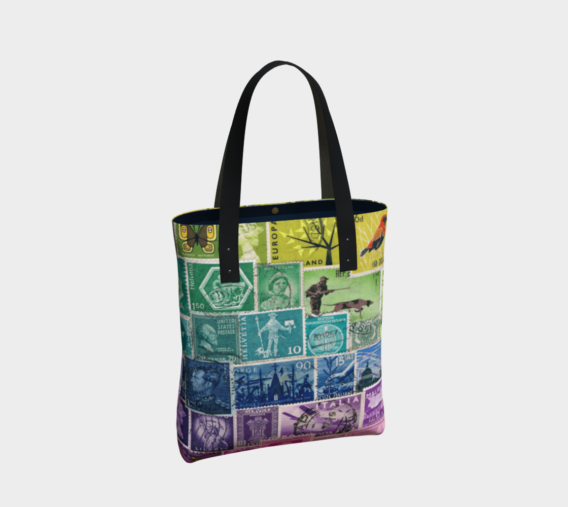 Rainbow Postage Stamp Tote preview #2