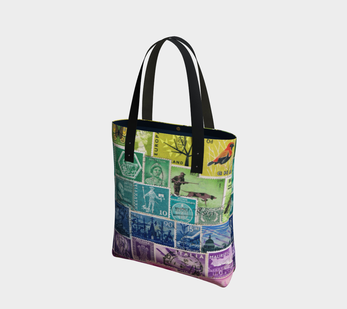 Rainbow Postage Stamp Tote preview #1