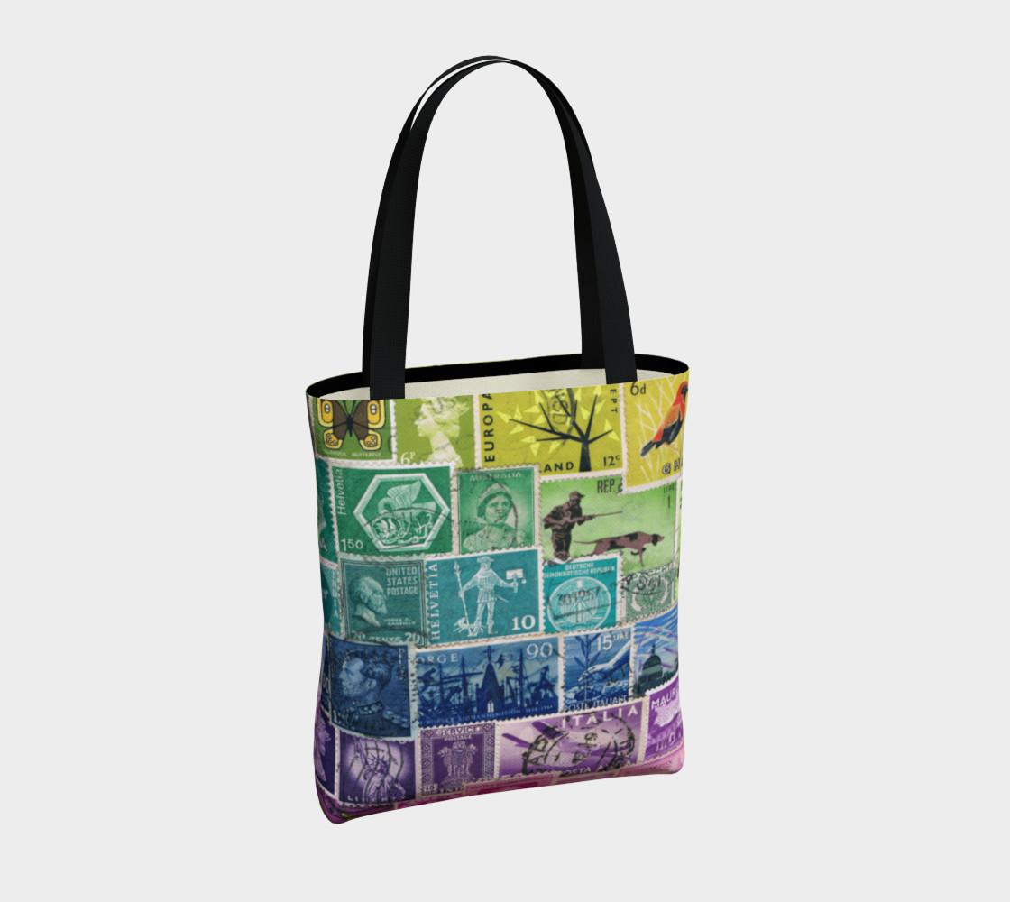 Rainbow Postage Stamp Tote preview #4