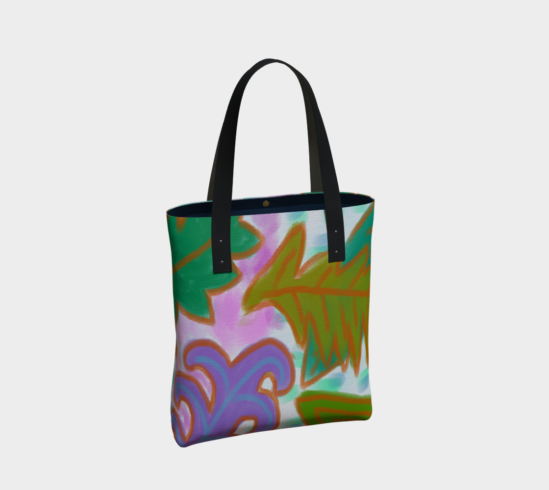 Aperçu de Leaves Abstract Art Shoulder Bag #2