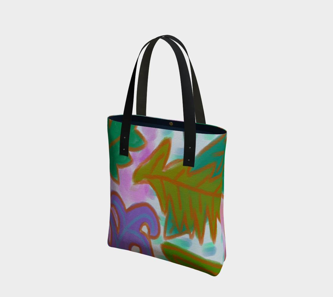Aperçu de Leaves Abstract Art Shoulder Bag #1