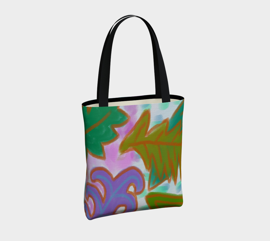 Aperçu de Leaves Abstract Art Shoulder Bag #4