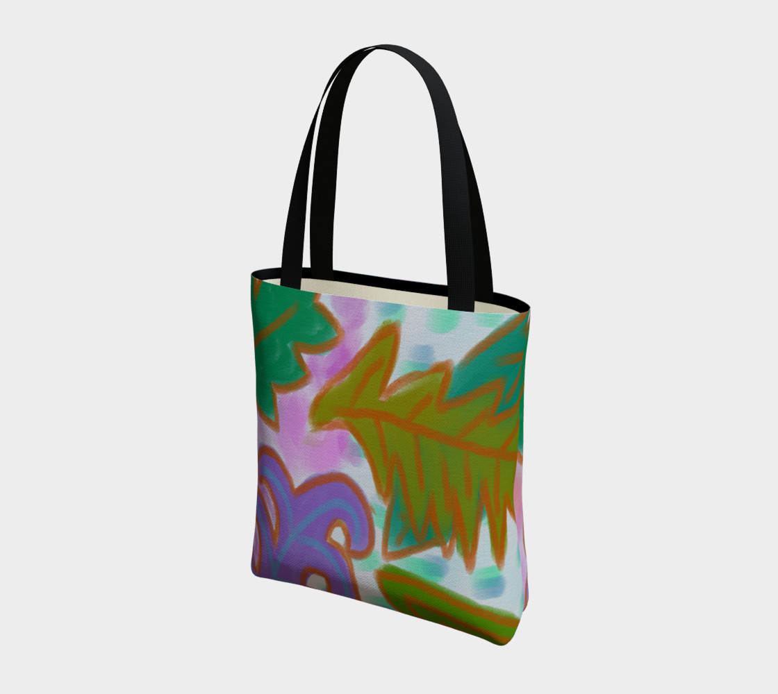 Aperçu de Leaves Abstract Art Shoulder Bag #3