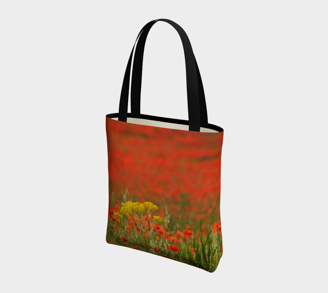 Utterly Italy Puglia Poppies & Yellow Flowers Tote thumbnail #4