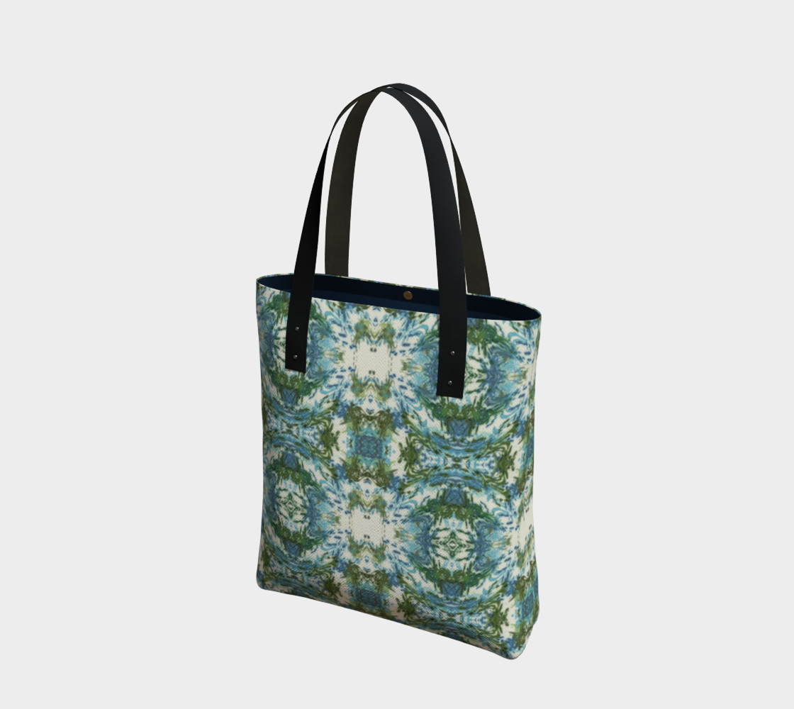Mock Floral Blue and Green Ikat 1 preview #1