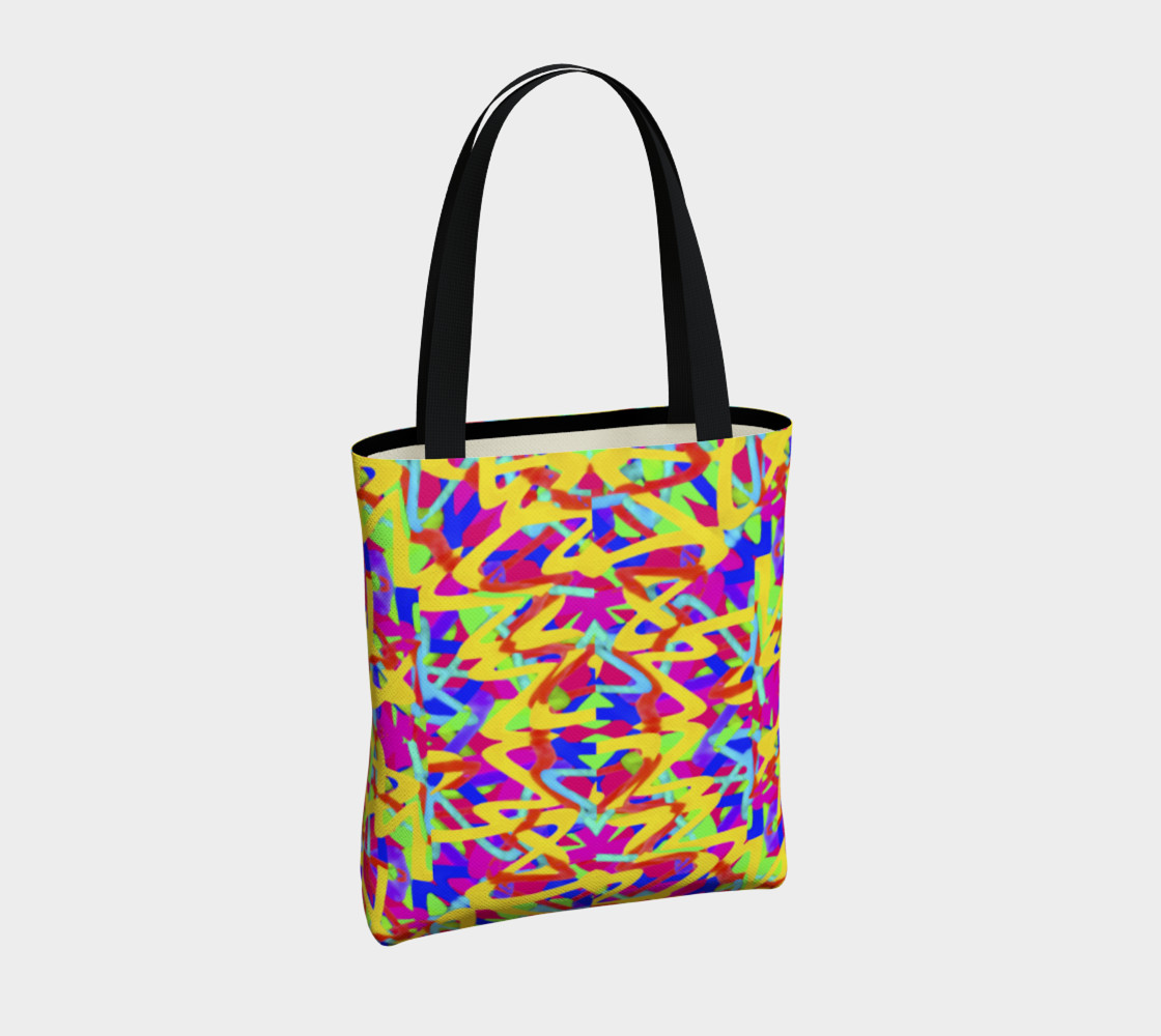 Aperçu de Multicolored Linear Pattern Design Bag #4