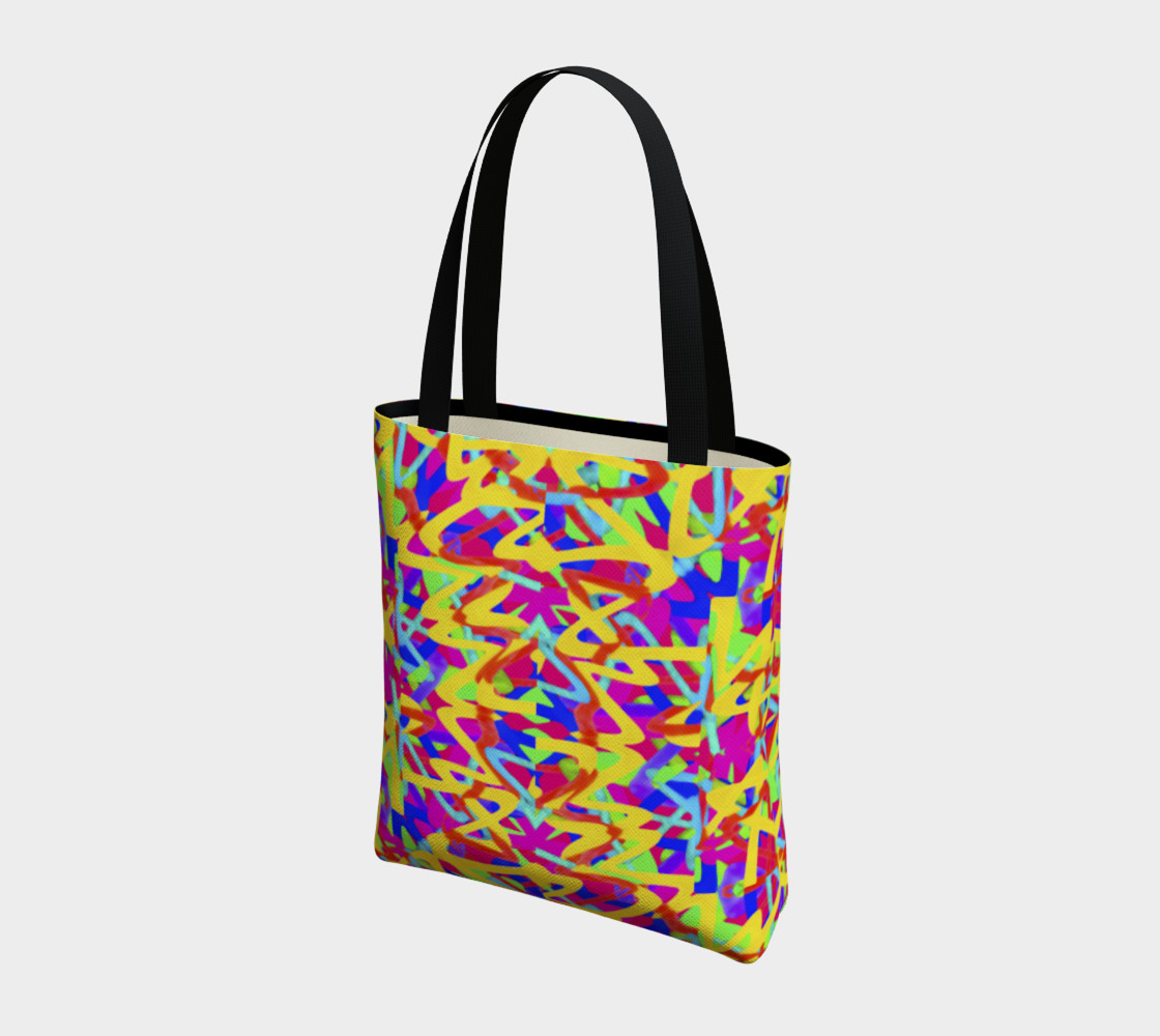 Multicolored Linear Pattern Design Bag Miniature #4