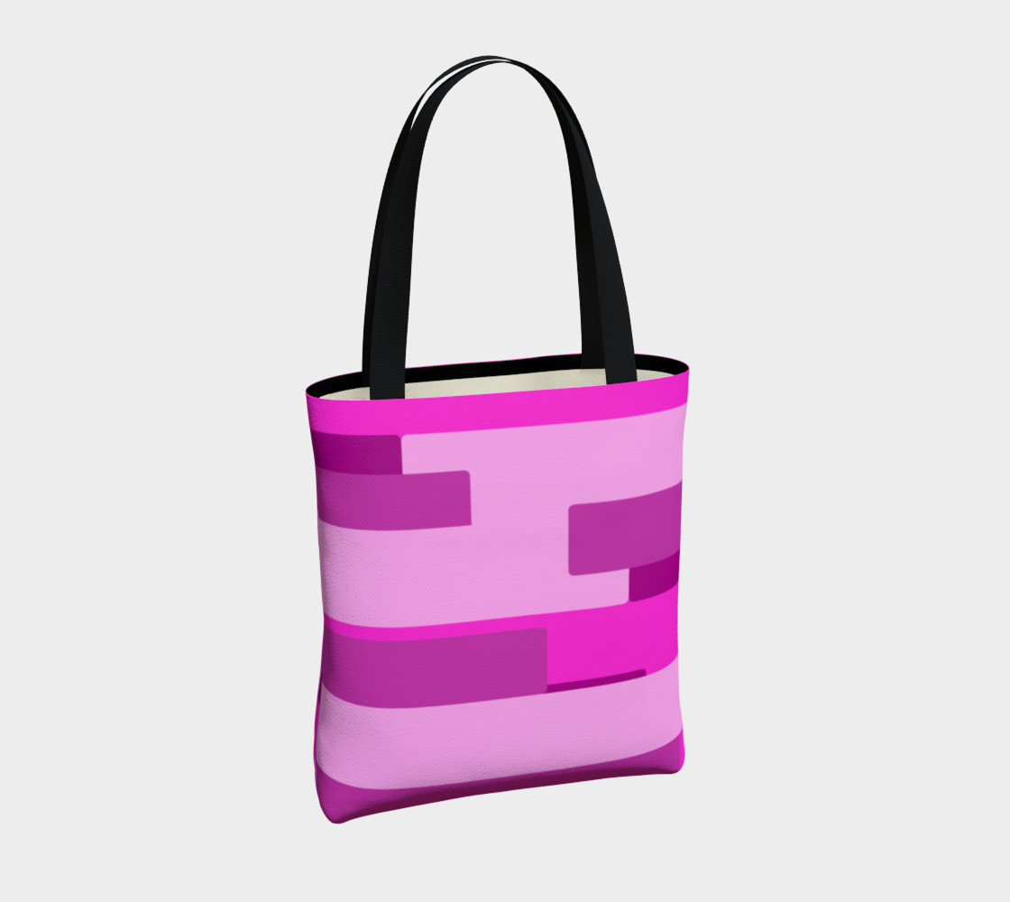 Pink Abstract Tote Bag preview #4