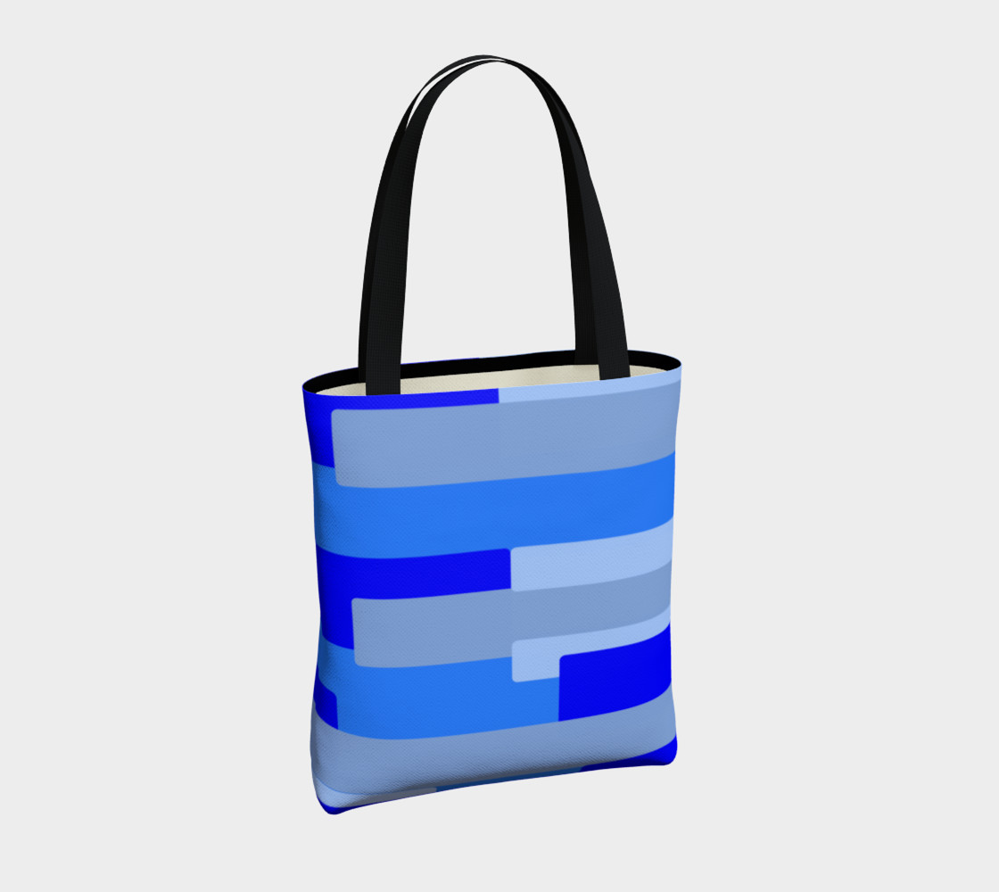 Blue Abstract Tote Bag preview #4